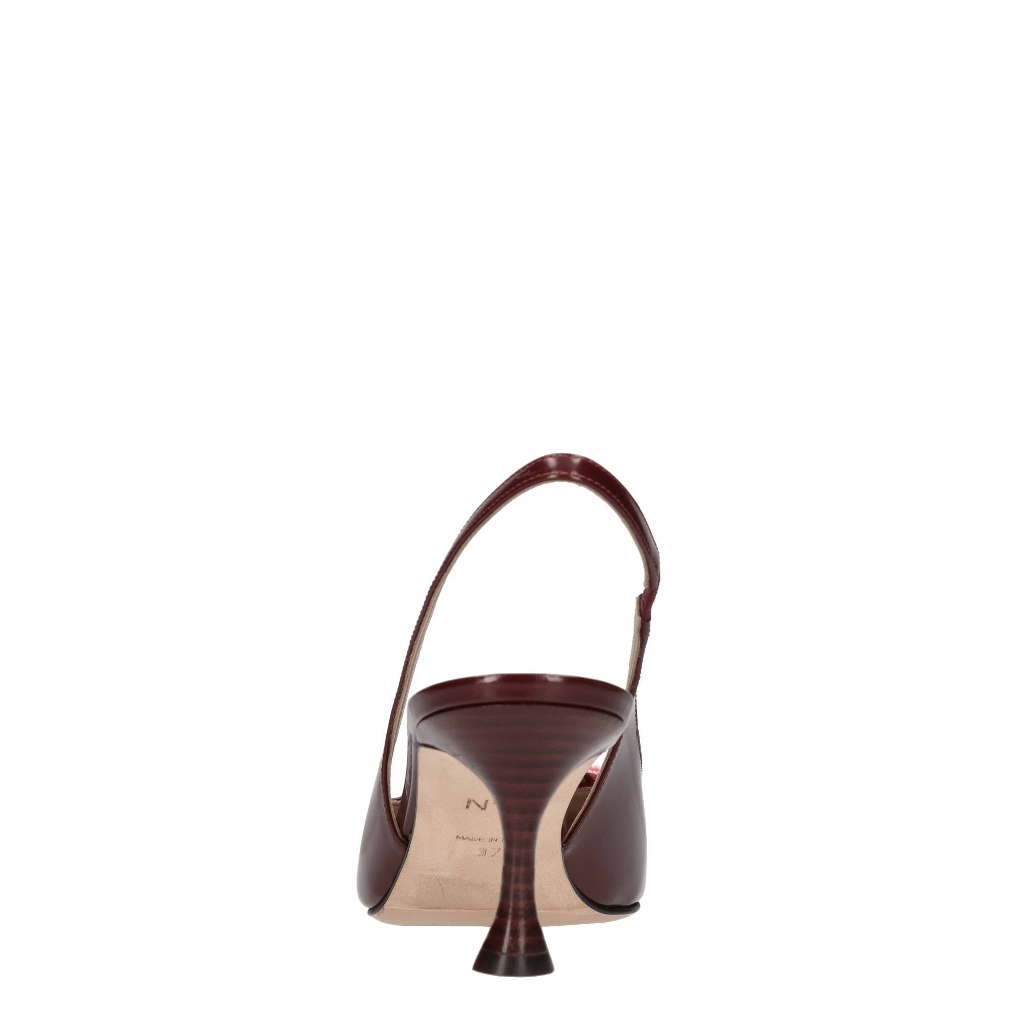 Décolleté slingback in pelle 