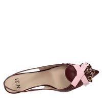 Décolleté slingback in pelle 