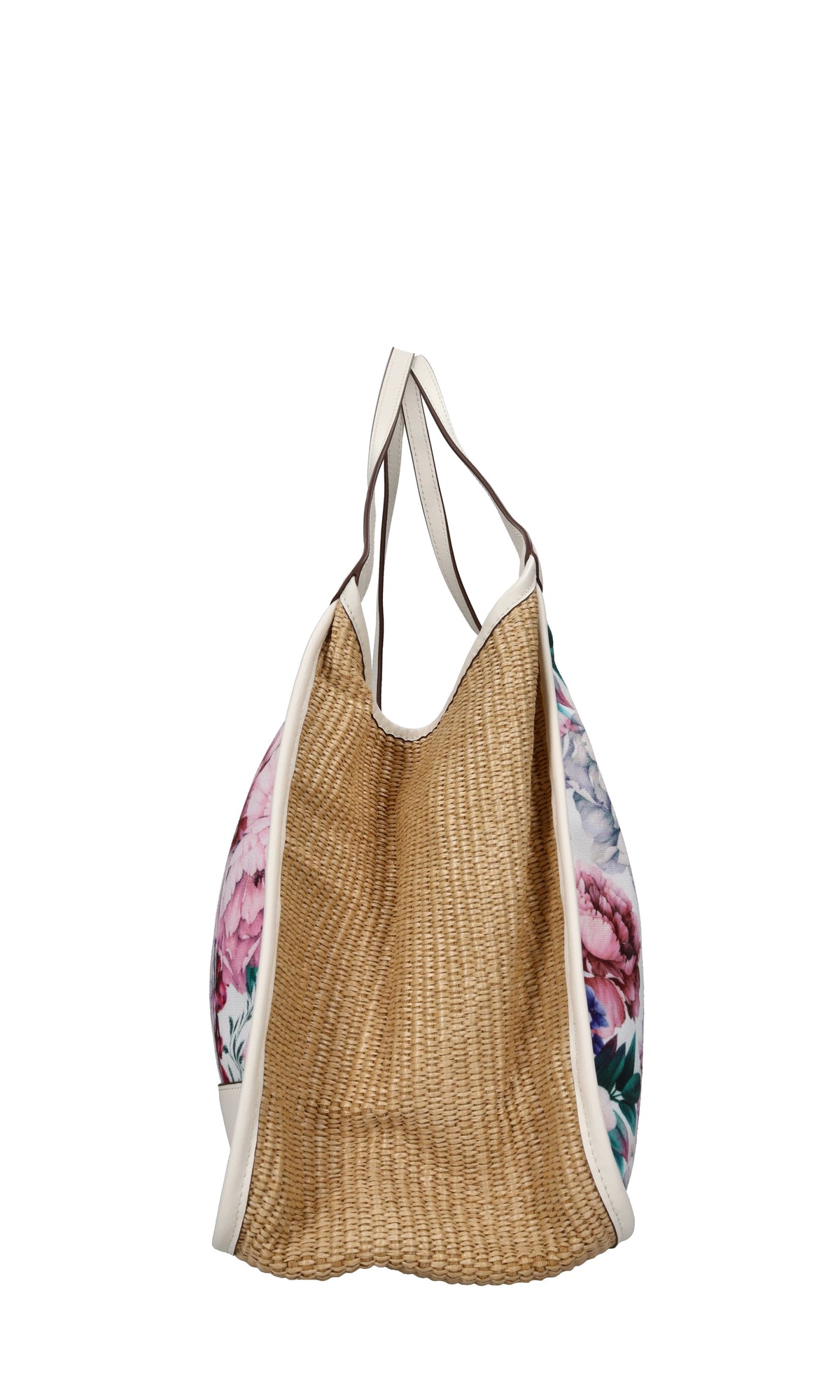 Borsa in tessuto e rafia 