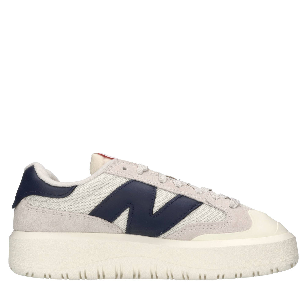 Sneakers in pelle e tessuto 