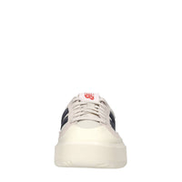 Sneakers in pelle e tessuto 