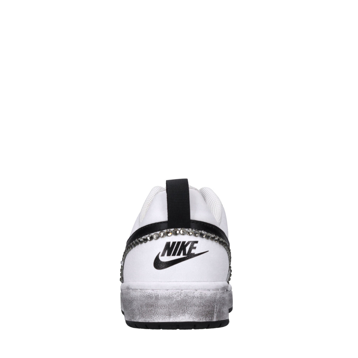 Sneakers in pelle e strass 