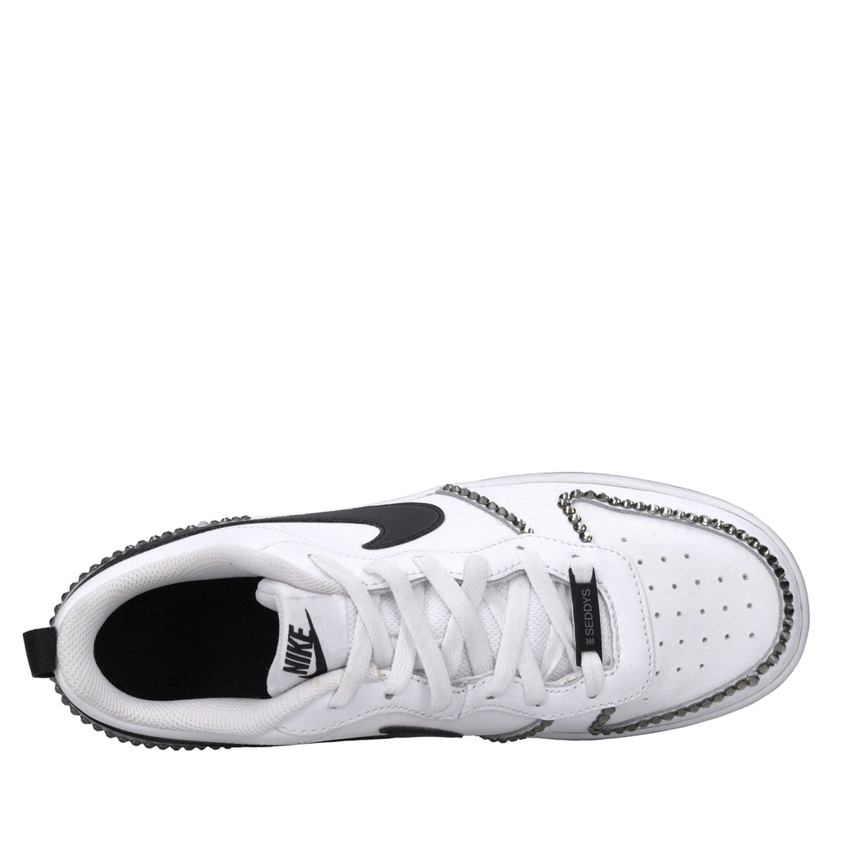 Sneakers in pelle e strass 