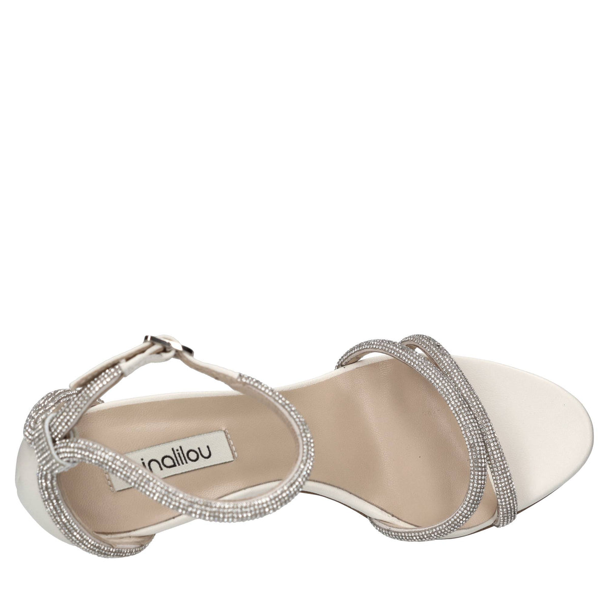 Sandali in pelle e microstrass 