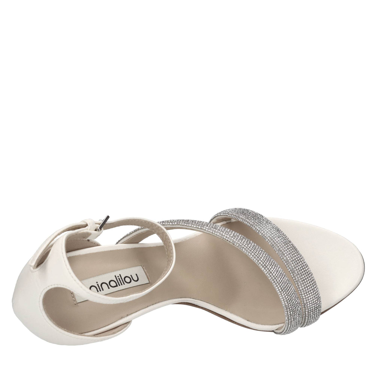 Sandali in pelle e microstrass 