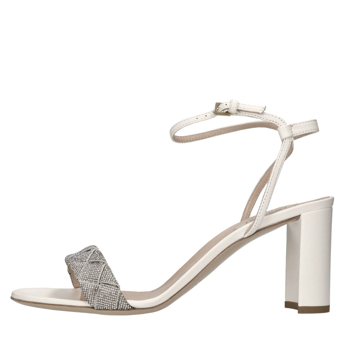 Sandali in pelle e microstrass 