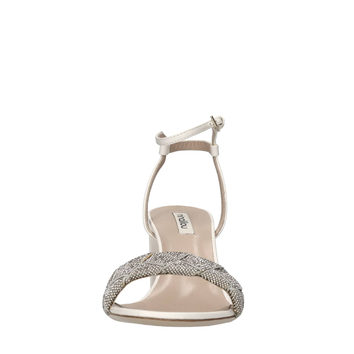 Sandali in pelle e microstrass 