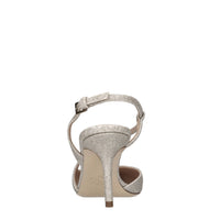 Décolleté slingback in tessuto microglitter 