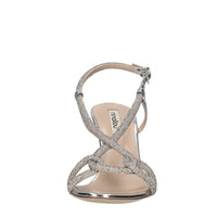 Sandali in pelle e microstrass 