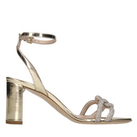 Sandali in pelle e microstrass 