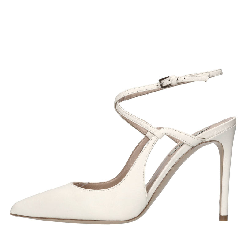 Décolleté slingback in pelle 