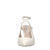 Décolleté slingback in pelle 