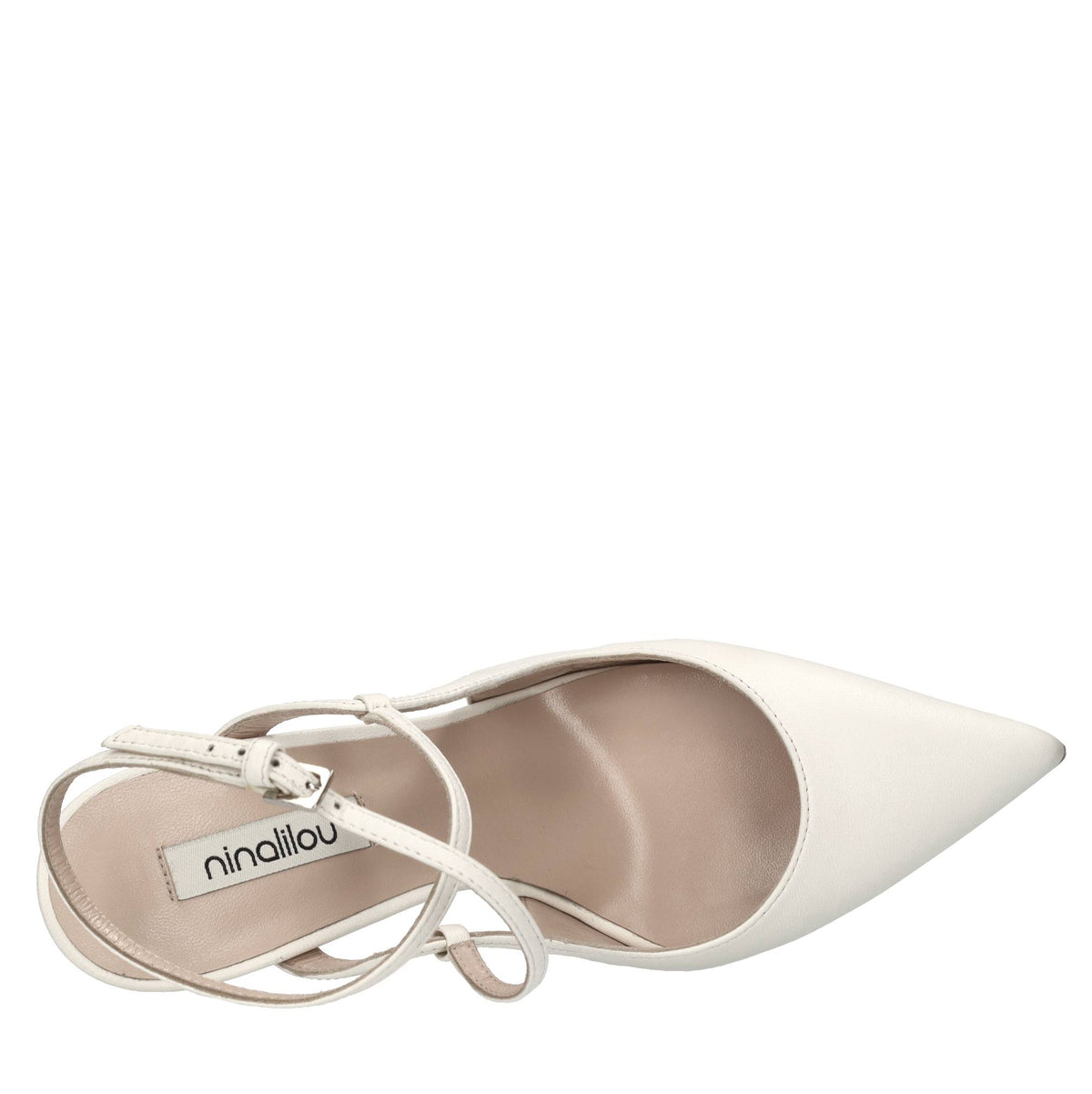 Décolleté slingback in pelle 