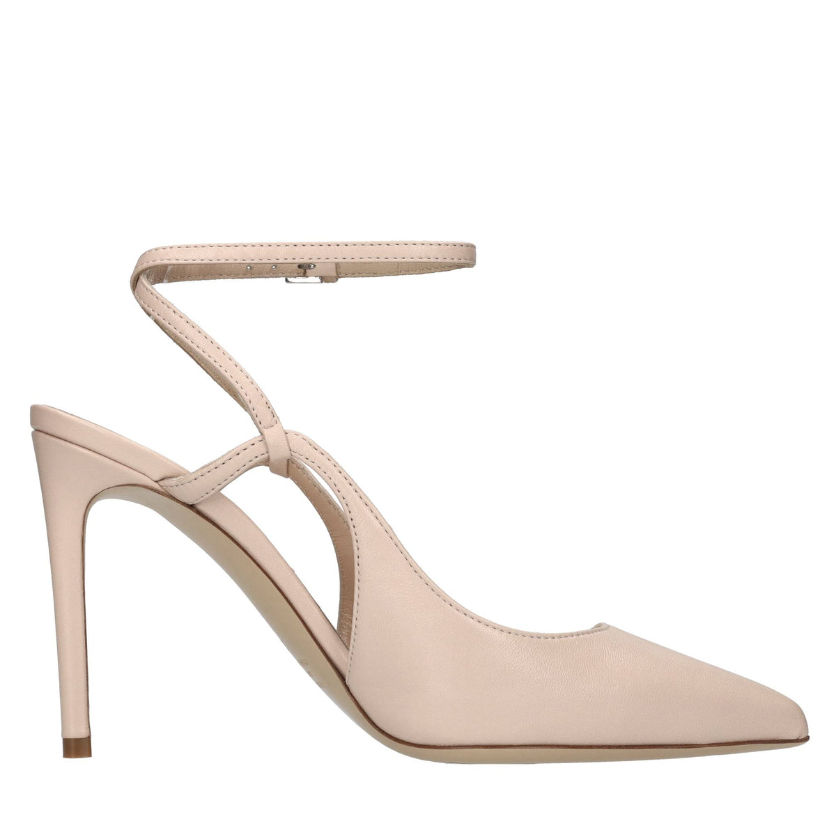 Décolleté slingback in pelle 