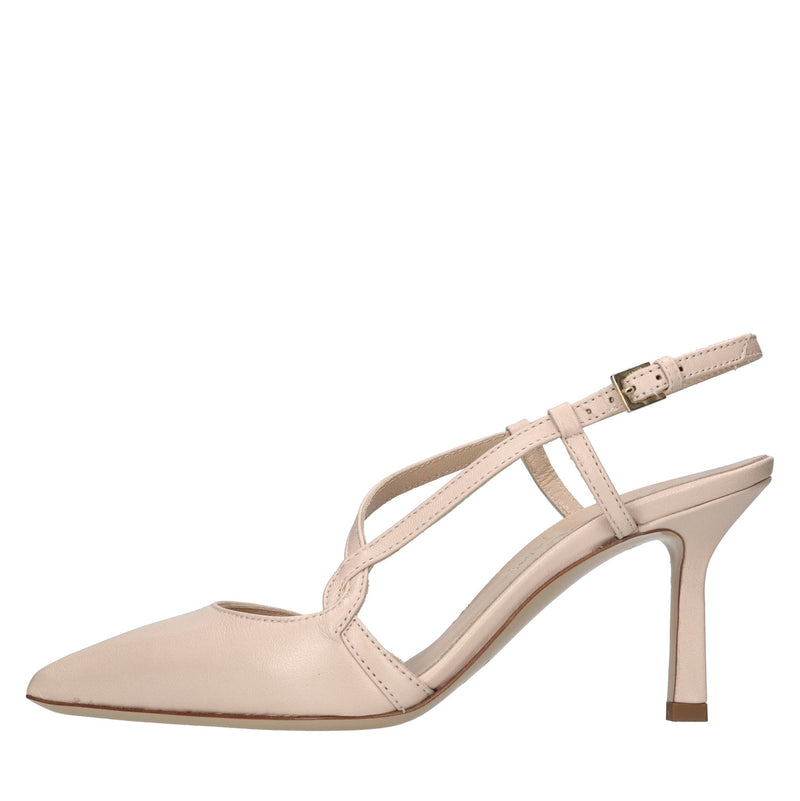Décolleté slingback in pelle 