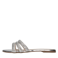 Mules in pelle e strass 