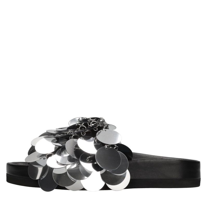 Mules Sparkle in pelle e paillettes 