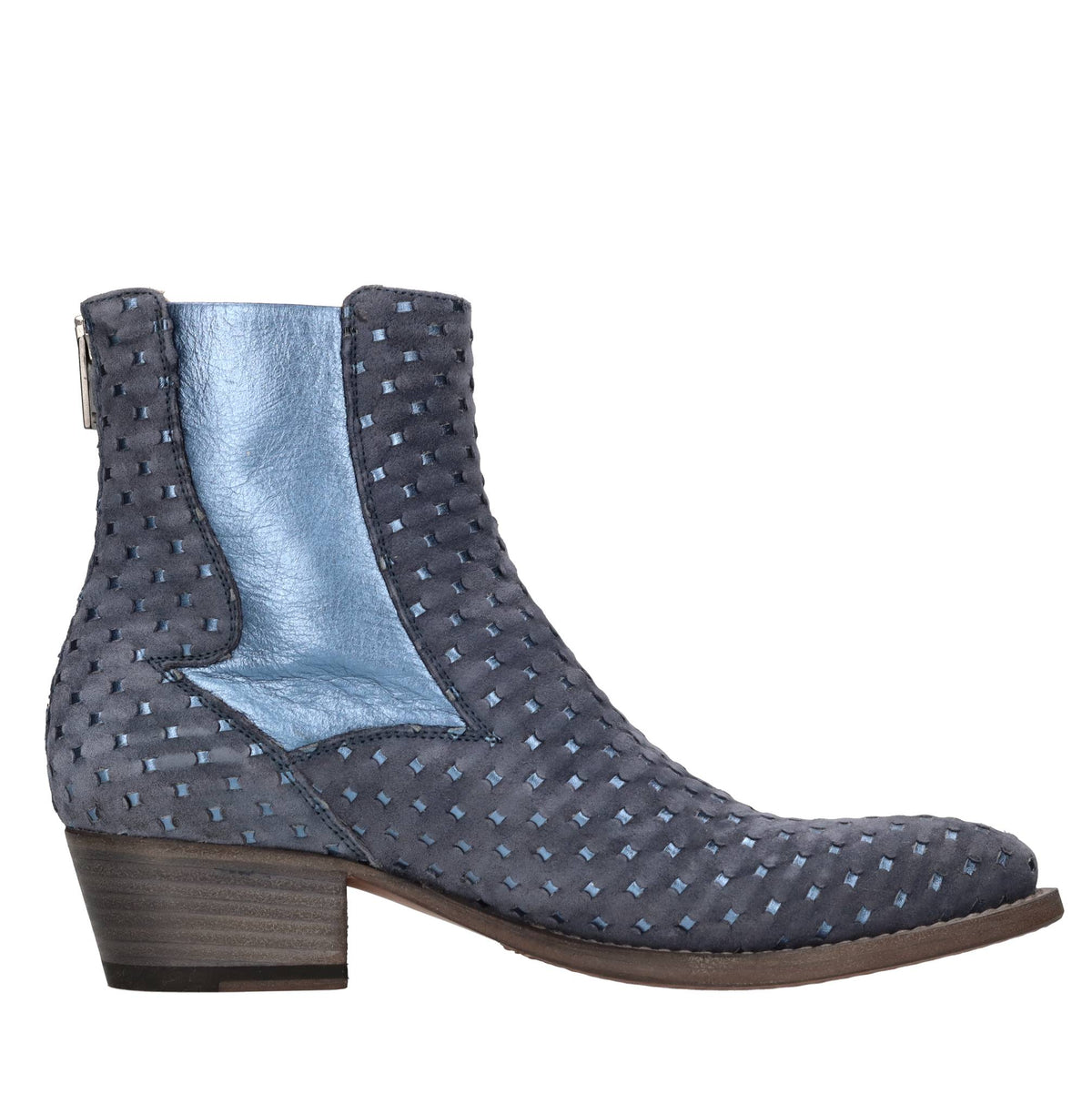 Stivaletti in pelle e camoscio 