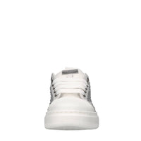 Sneakers in pelle e strass 