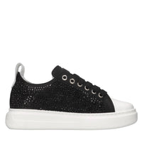 Sneakers in raso e strass 