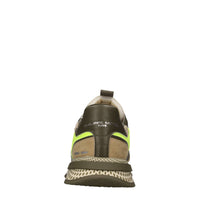 Sneakers in pelle e tessuto 
