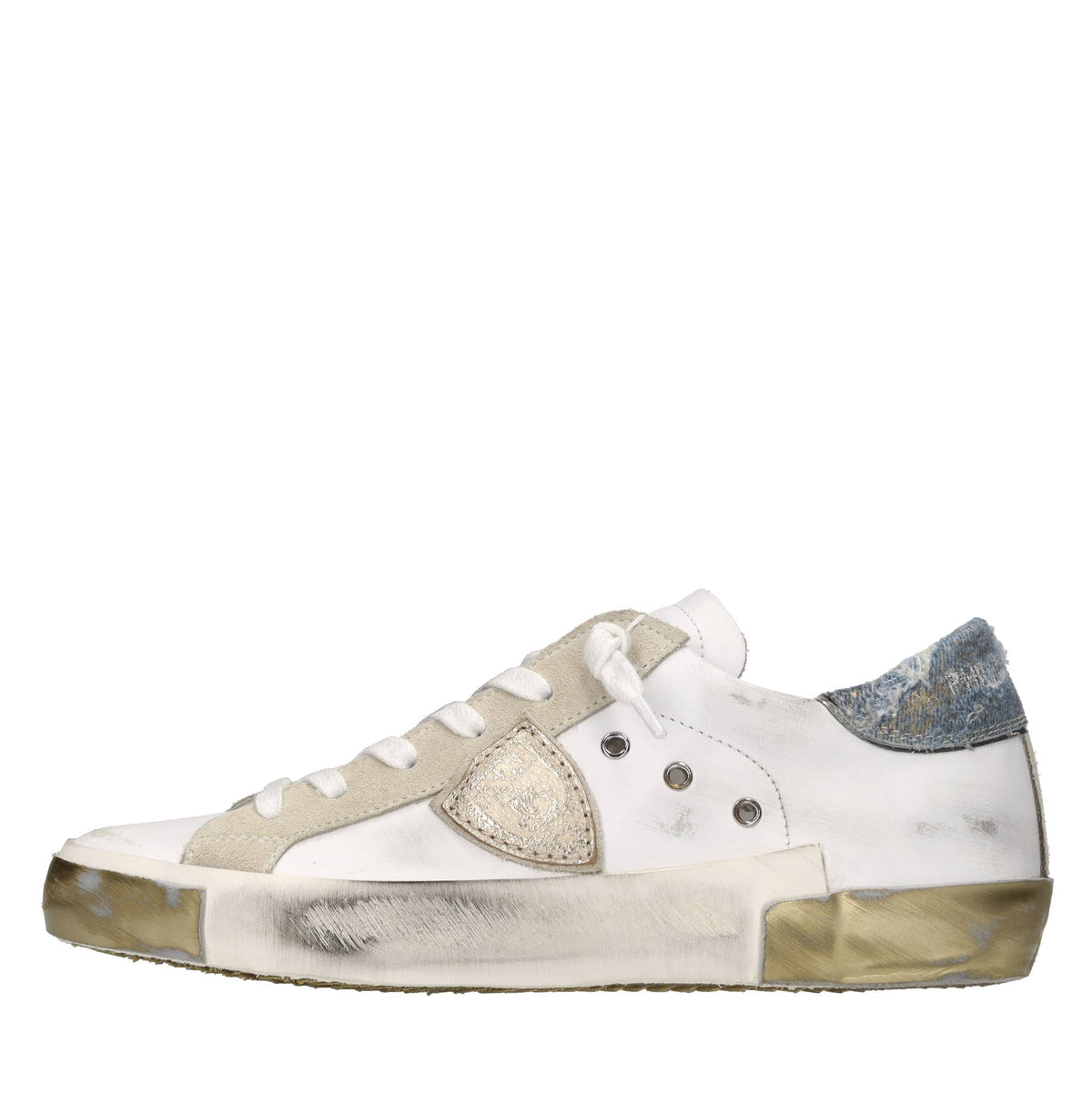 Sneakers in pelle,camoscio e tessuto 