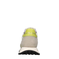 Sneakers in pelle e tessuto 
