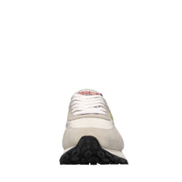 Sneakers in pelle e tessuto 