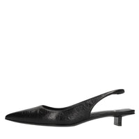 Décolleté slingback in pelle 