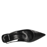 Décolleté slingback in pelle 
