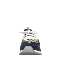 Sneakers in pelle e tessuto 