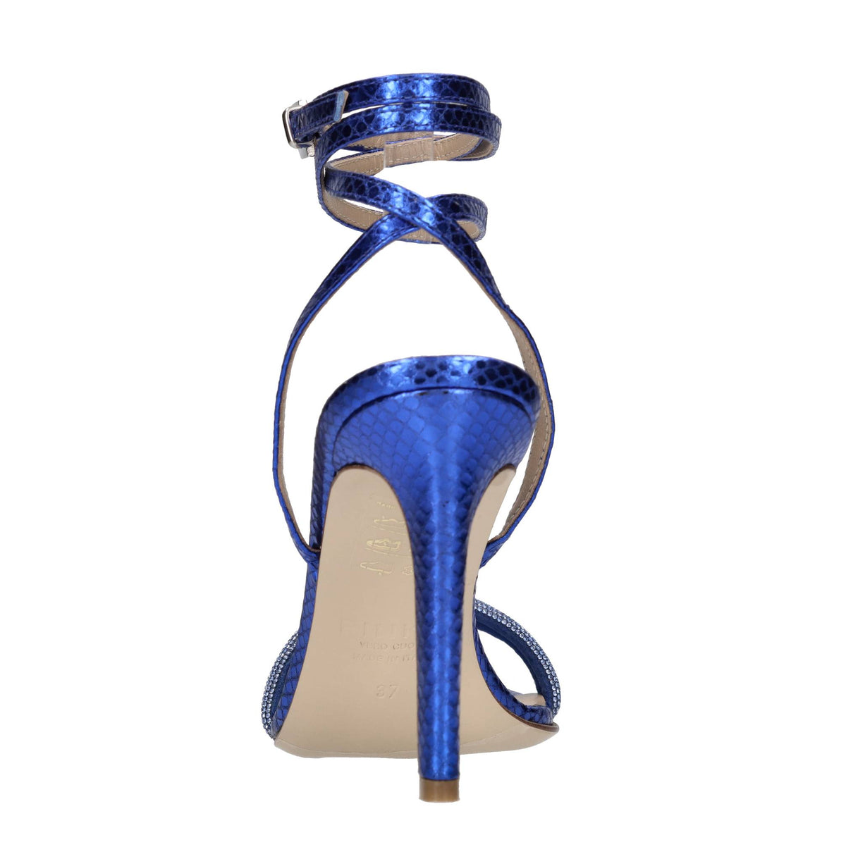 Sandali in pelle e strass 