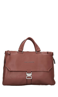 Borsa portadocumenti espandibile in pelle<BR/> 