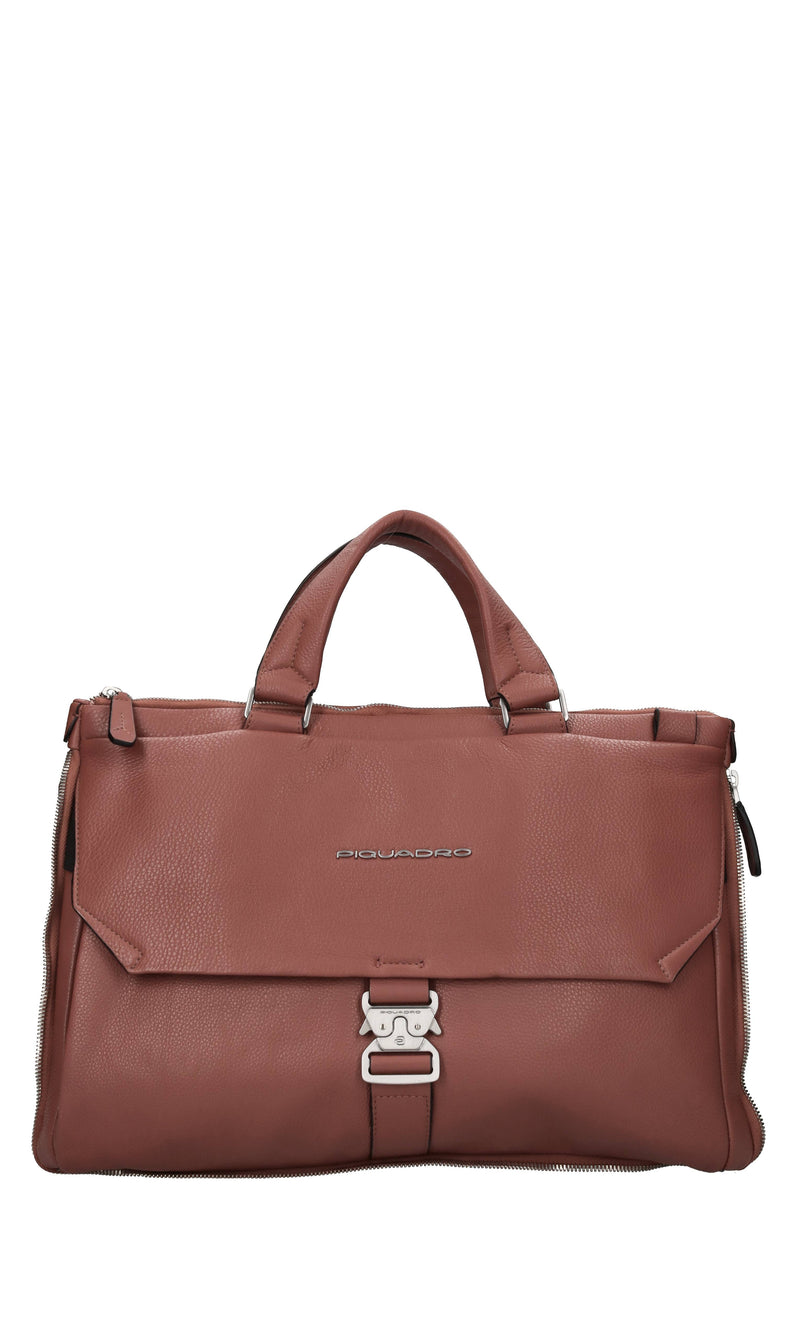 Borsa portadocumenti espandibile in pelle<BR/> 