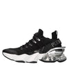 PLEIN SPORT Faux leather and fabric sneakers