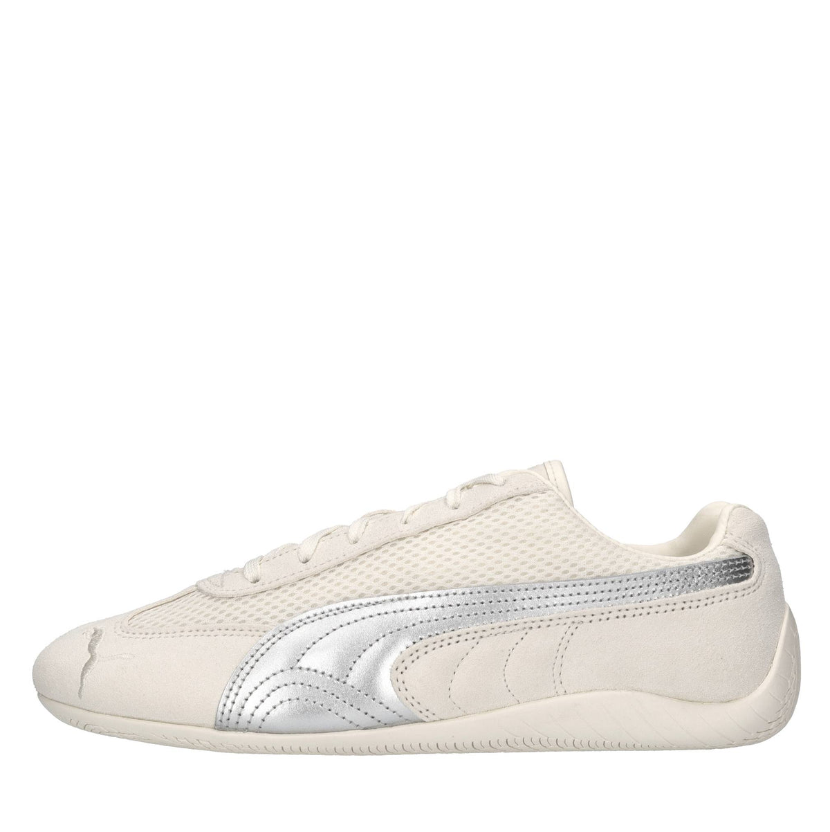 Sneakers in pelle, camoscio e tessuto 