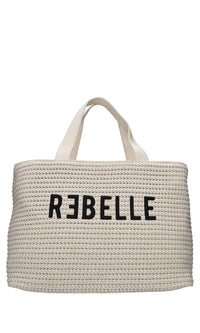 Borsa in tessuto e rafia 