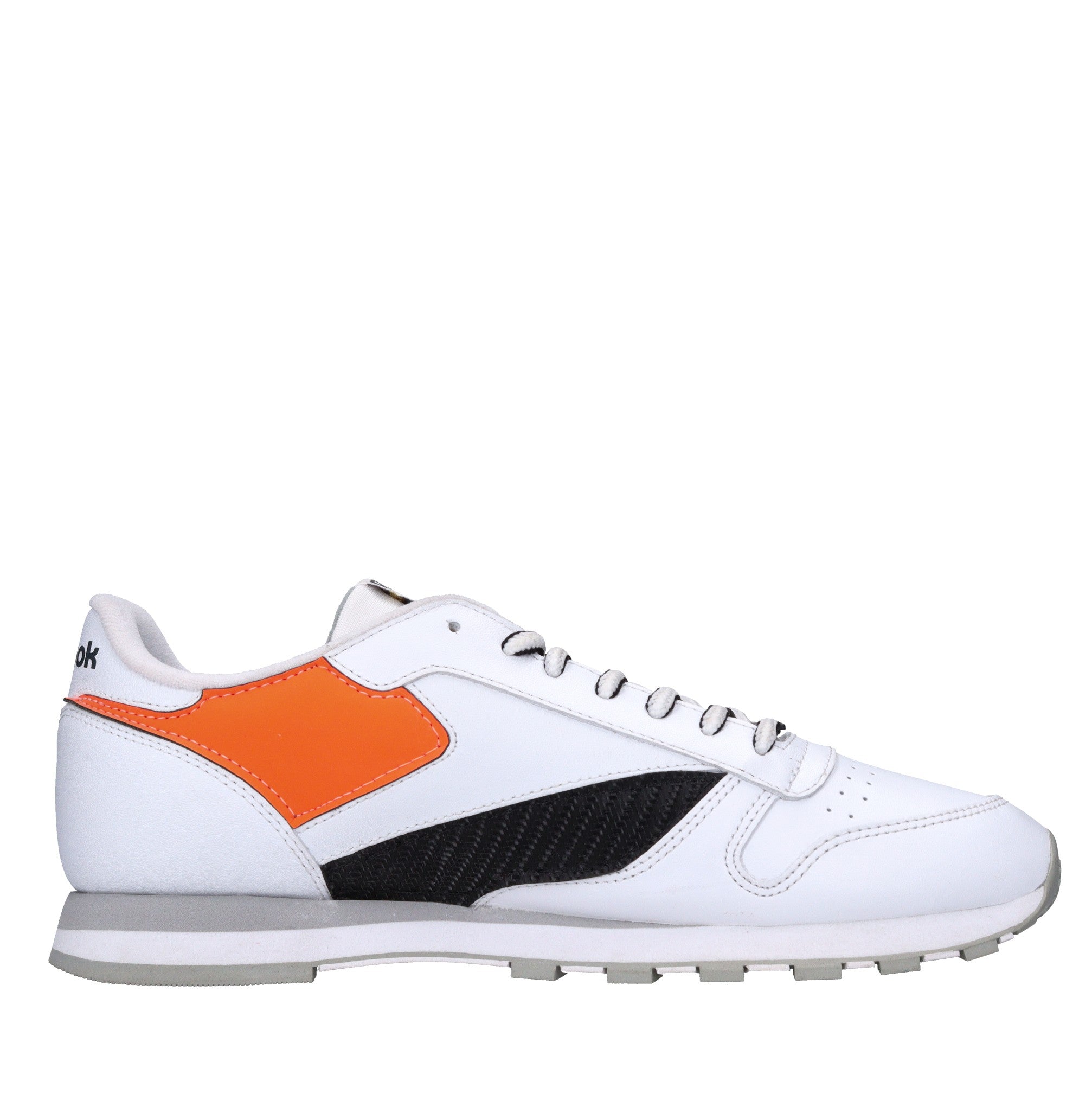 Sneakers in pelle e tessuto 
