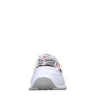 Sneakers in pelle e tessuto 