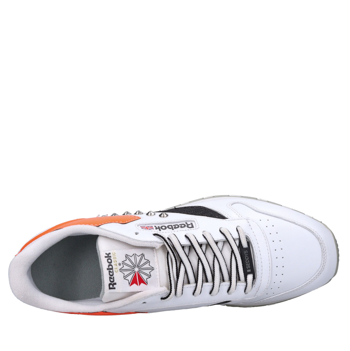 Sneakers in pelle e tessuto 