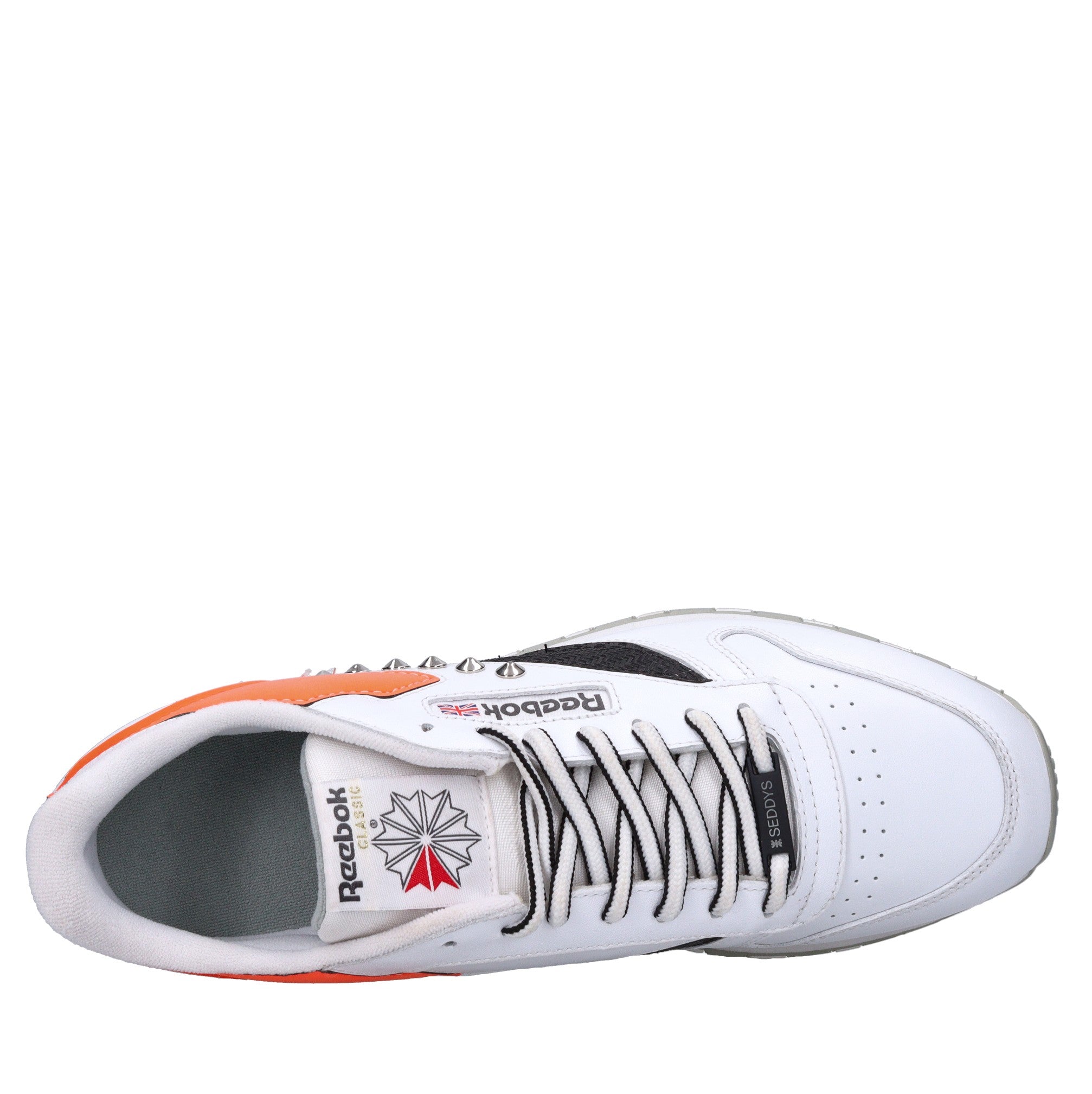 Sneakers in pelle e tessuto 