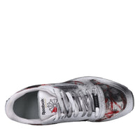 Sneakers in pelle e tessuto 
