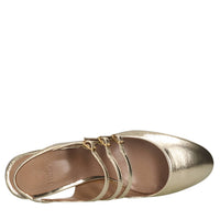 Décolleté slingback in pelle 
