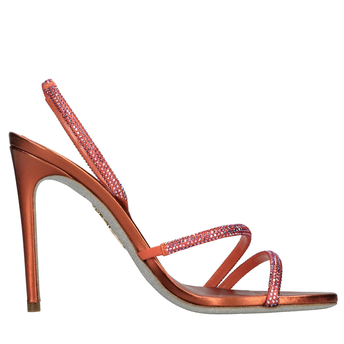 Sandali IRINA in cuoio raso e strass 