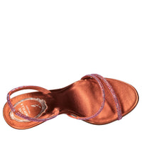 Sandali IRINA in cuoio raso e strass 