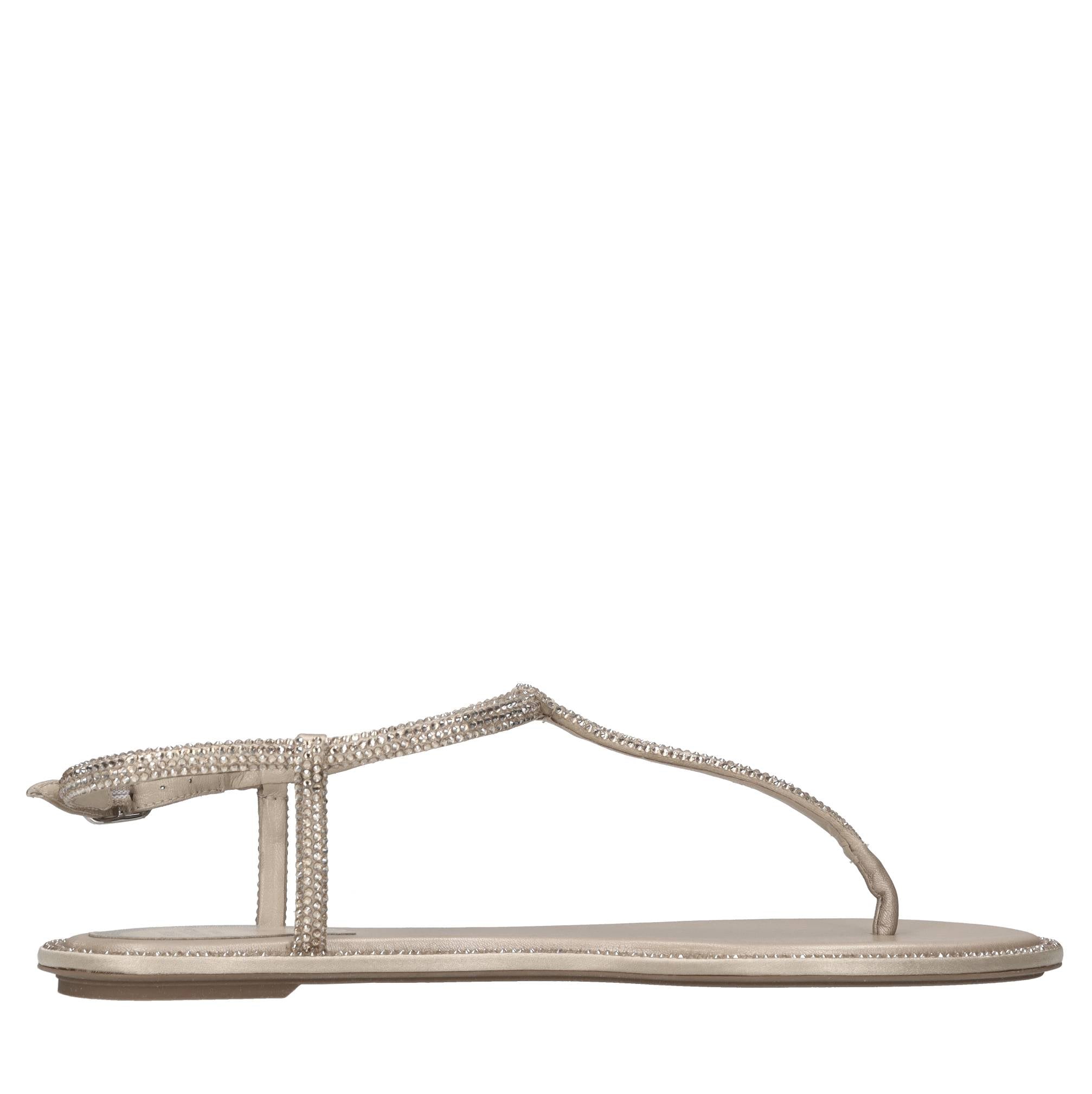 Sandali Diana in pelle e strass 