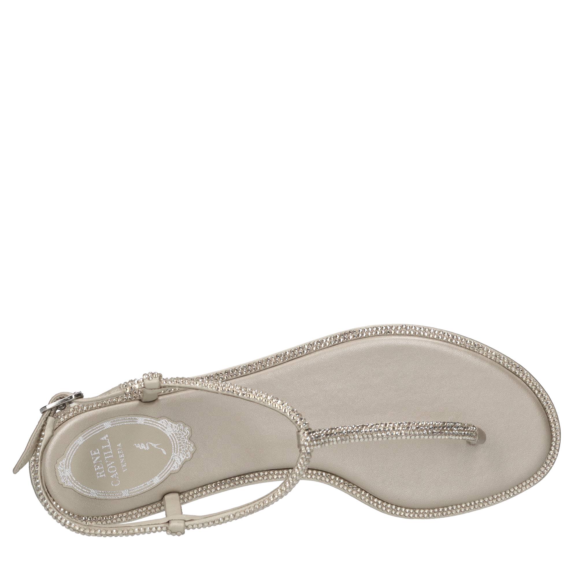 Sandali Diana in pelle e strass 