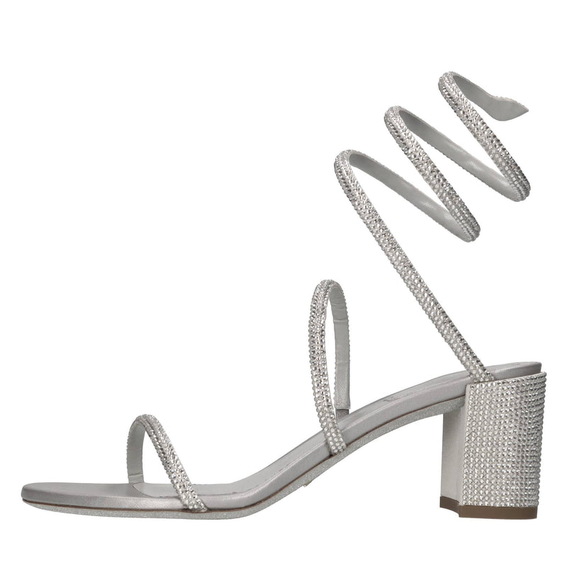 Sandali Cleo in camoscio,raso e strass 