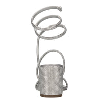 Sandali Cleo in camoscio,raso e strass 
