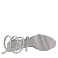Sandali Cleo in camoscio,raso e strass 
